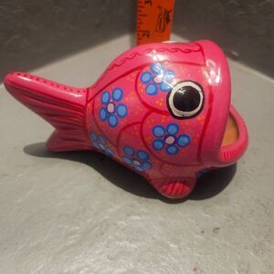 Talavera Mexican Pottery Wide Mouthed Fish for Planter or Sponge Holder